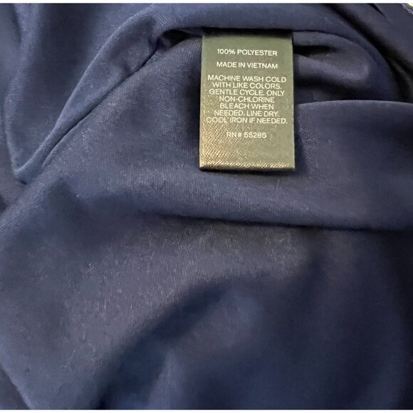 Express Navy On / Off Shoulder Mini Dress  XS  Shift  Date Night Dark Romantic - Picture 7 of 10